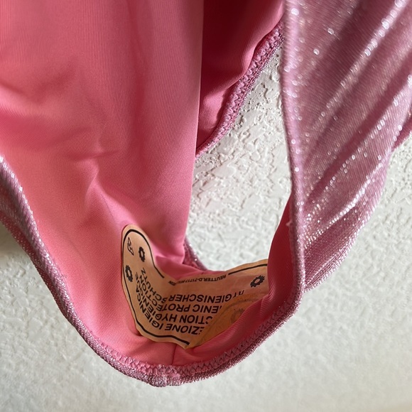 RAMY BROOK Marta Strapless Metallic One Piece Swimsuit In Pink - Picture 10 of 16